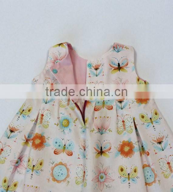 New design wholesale lovely printed children summer clothes kids frocks 2 year old girl dress