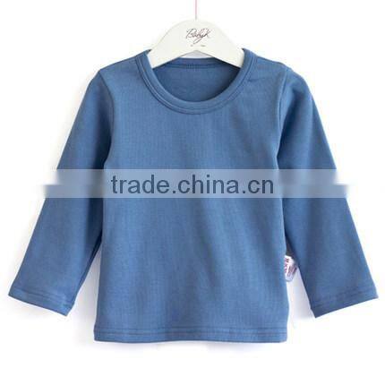 Baby clothing cotton t shirt plain long sleeve kids tshirt high quality t shirt for children