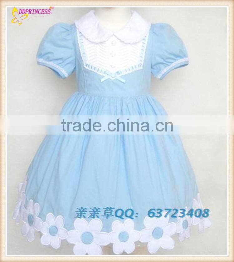 bule lovely dress for baby girl summer wear small baby girl dress