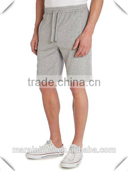 Cotton Polyester Blend Gray Plain Gym Sweat Shorts For Men Workout Short Sweatpants with 3 Pockets Wholesale