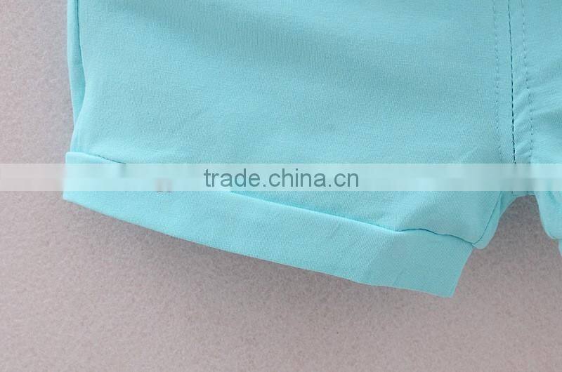 Cotton sleeveless vest girl shorts suit