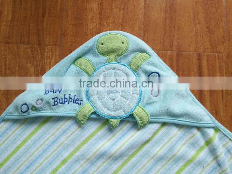 Soft cotton velour animal knitted baby swaddle blanket
