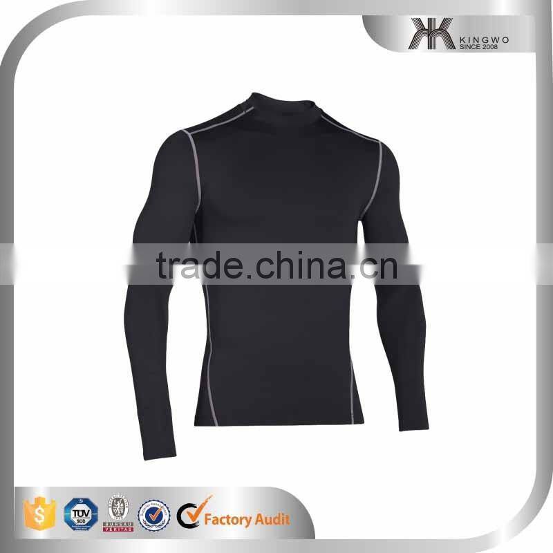 moisture wicking high quality gym wear for men designer polyester spandex fitness shirts