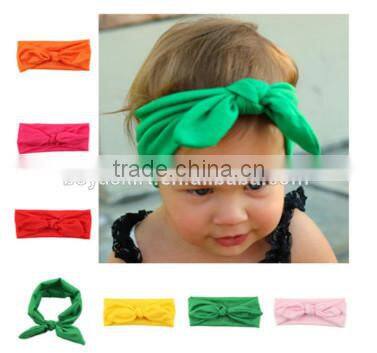Cute Baby Girls Kids Lotus Headband Baby Fashion Girl Rabbit Bunny Ear Stripe Headband Photo Hair Cute Head Bow Gift