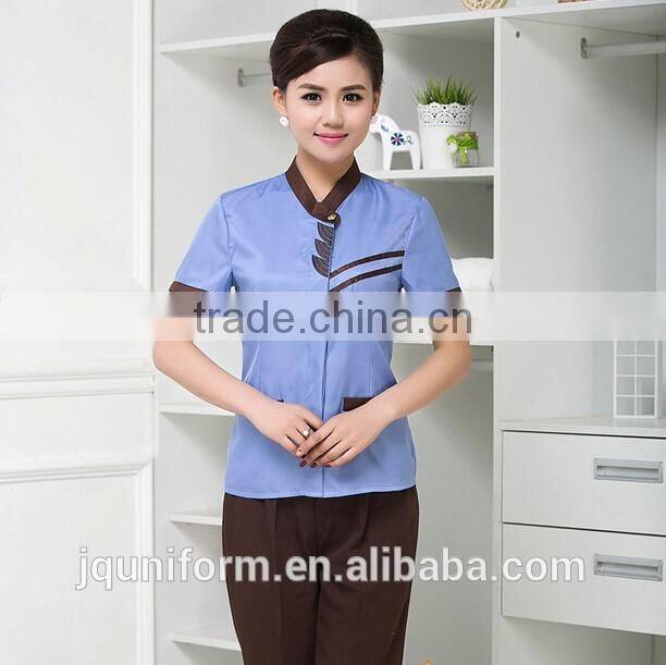 custom chantilly and slim fit cleaning staff uniforms wholesale, hotel housekeeping uniforms