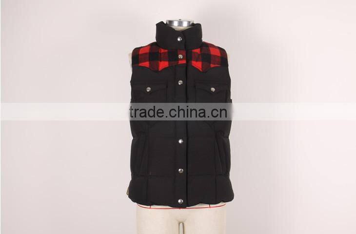 Wholesale high grade new style cheapest men women black down vest