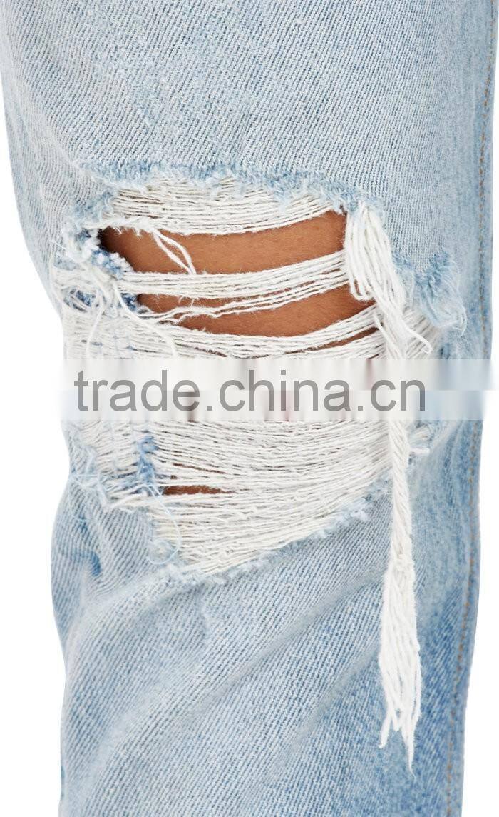 Custom women designer ripper jeans skinny denim boyfriend jeans for women