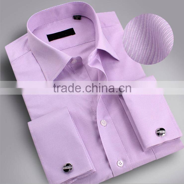 Good quality fashionable 100% cotton french double cuff men's busniess shirt