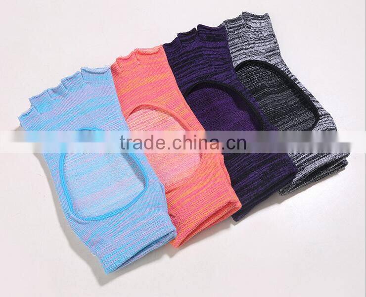 open toe socks cotton knitted yoga socks