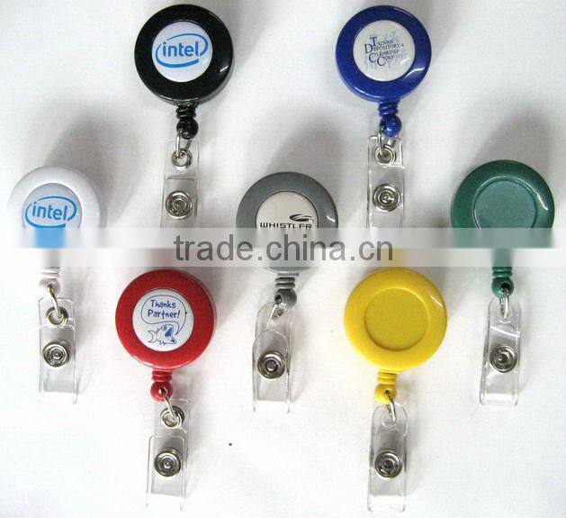 Grand Black LOGO Designable Key chain ID retractable badge reel