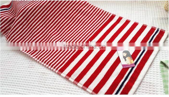 yarn dyed jacquard striped bath towels