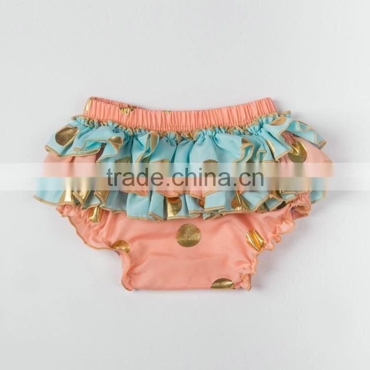 wholesale new arrival cute baby bloomers with golden polka dots toddlers shorts MC6011503