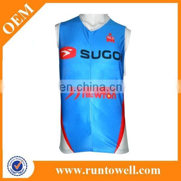 Custom sublimated triathlon singlet,triathlon jersey
