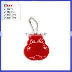 customized logo Reflective key chain with PVC
