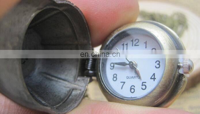 Hot Sale Stripe Hat Cap Design Pocket & Watches Bronze Antique Pocket Watch Vintage Retro Quartz Watch for Women Men Kids