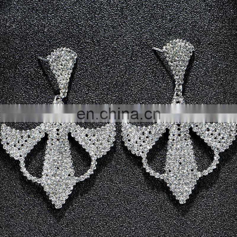 European Wedding luxury fashion jewelry crystal fashion drop earring