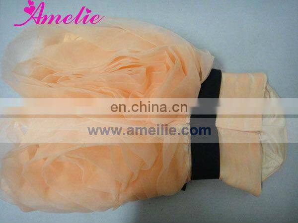 Handmade Flower Organza Real Pictures Of Cocktail Dress