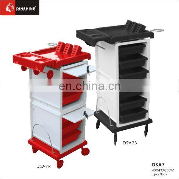 Strong metal frame salon trolley with rubber wheel