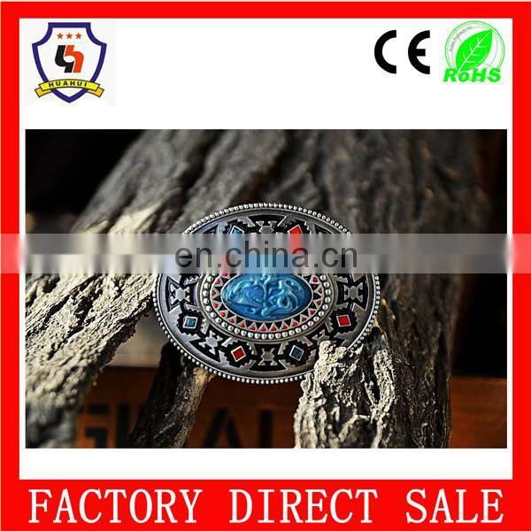 metal shiny bead belt buckle from Zhejiang Huahui manufacturer (HH-buckle-154)