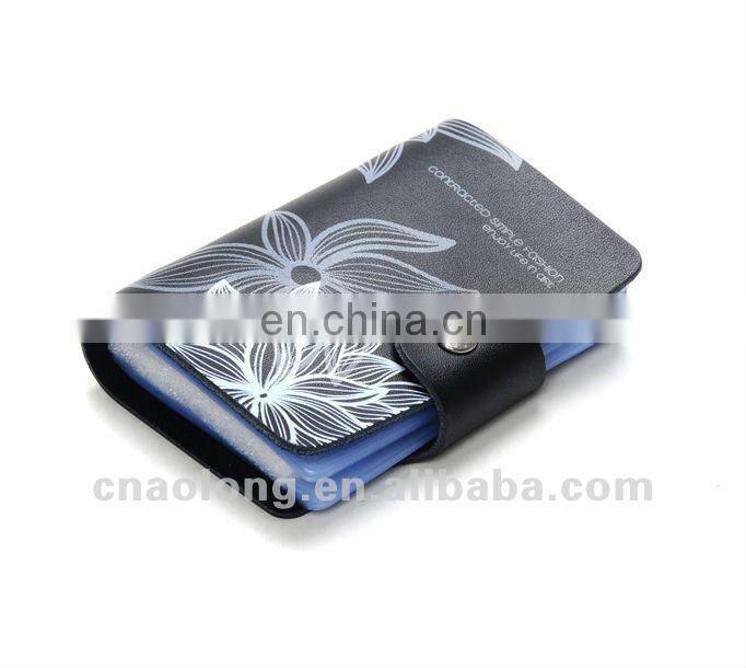 2014 fashion design genuine leather playing card holder