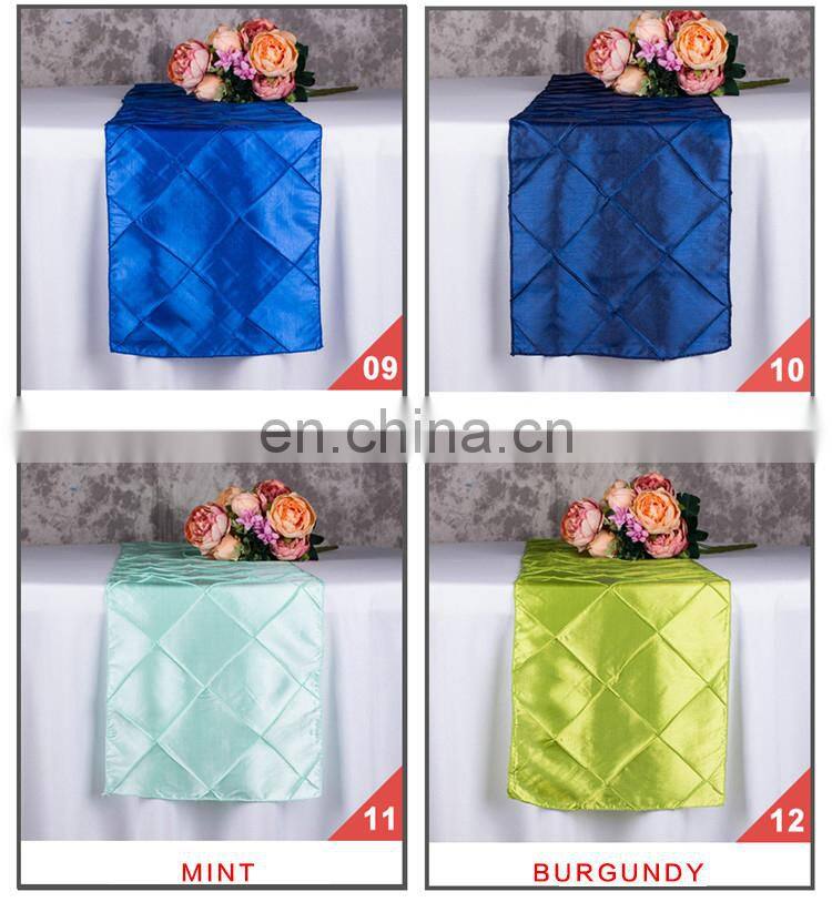 taffeta dinner table runner for wedding banquet decoration