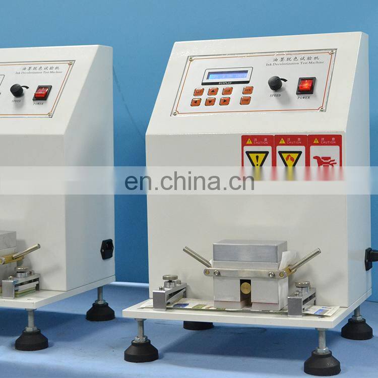 Paper Ink Friction Discoloration Tester, Printing Ink Durability Tester