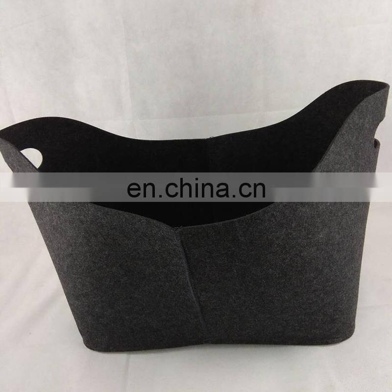 china factory durable felt firewood basket packing bag for firewood carrier tote bag
