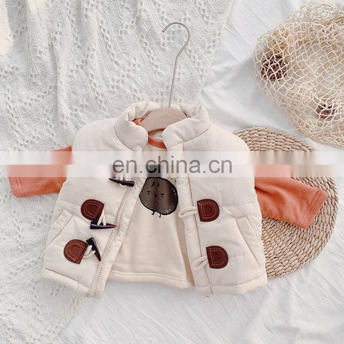Korean fashion stand collar kids winter Cute thicken waistcoats 2020
