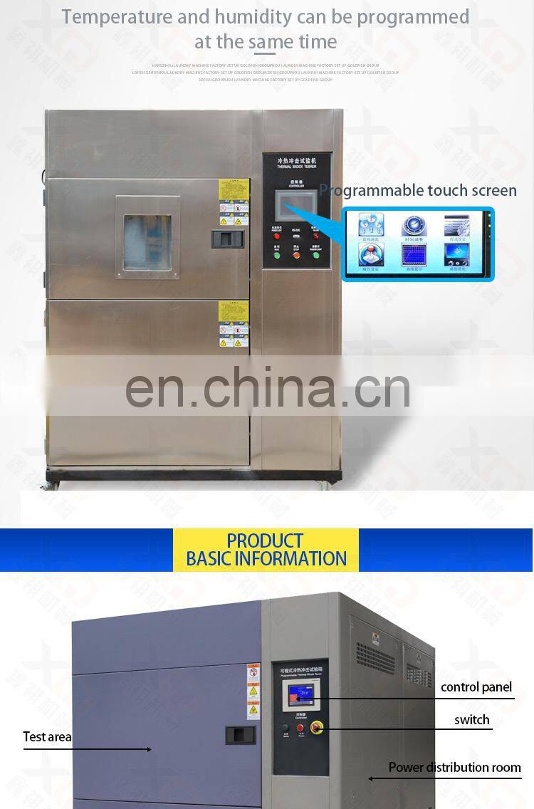 Testing Equipment Environmental Air cooled Cycle Thermal Shock Fast Impact Temperature Test Chamber