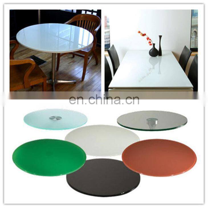 36" Inch Round Glass Table Top, 3/8" Thick, Ogee Edge, Tempered Glass