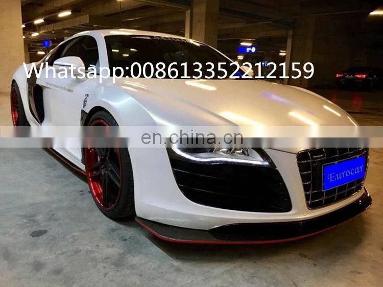 R8 front lip carbon fiber fit for AD R8 LB style Artisan style carbon fiber R8 front lip add on the front bumper directly