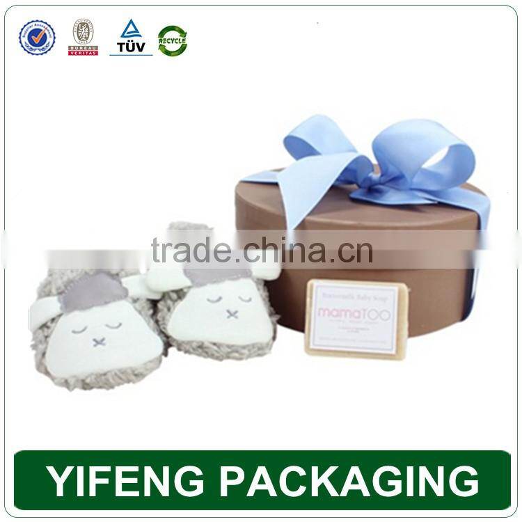 Custom cardboard cute folding baby shoe box packaging/Folding pvc window corrugated box
