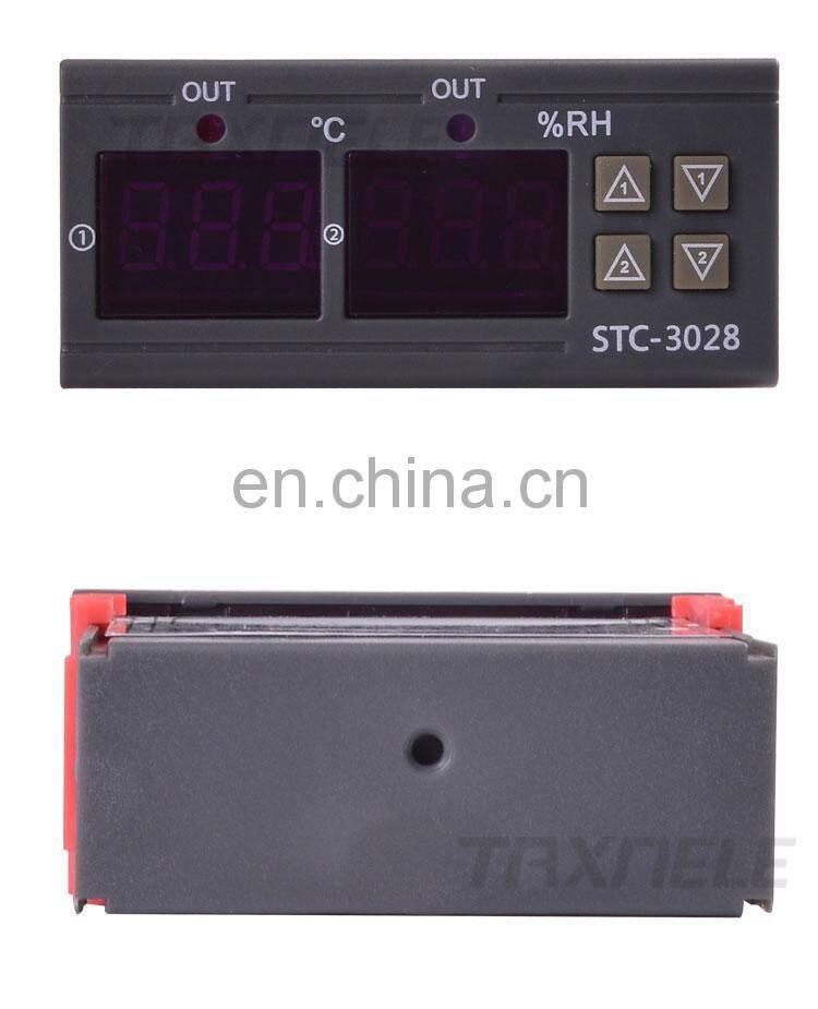 Dual Digital Thermostat Temperature Humidity Control STC-3028 Thermometer Hygrometer Controller AC 110V 220V DC 12V 24V 10A