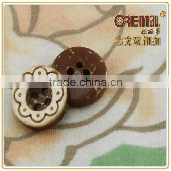 High quality 4 hole wood buttons