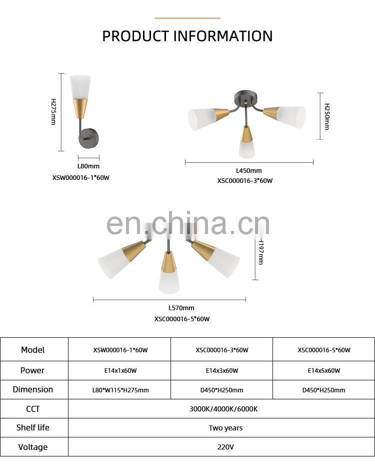 HUAYI Chinese Supplier Surface Mount Modern Iron Glass Hotel Corridor Kids Room Warm Lighting Led Ceiling Light