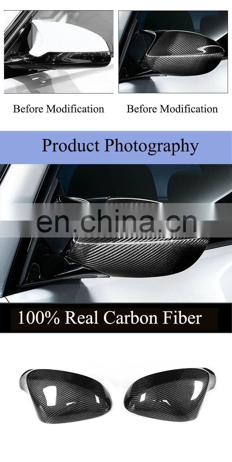 Runde Carbon Fiber Rear View Mirror Cover for BMW 3 Series E92 E93 Post Modification M3 Style Car Rearview Mirror Covering