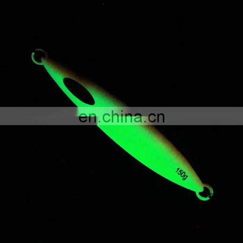 JOHNCOO 60G 80G 100G Jigging Lure Lead Jig Mental Luminous Lure Fishing