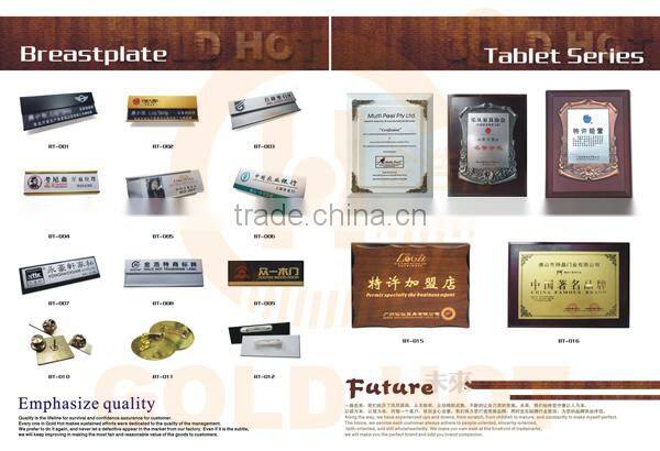 High Quality custom metal hang tag with letters Accept Paypal