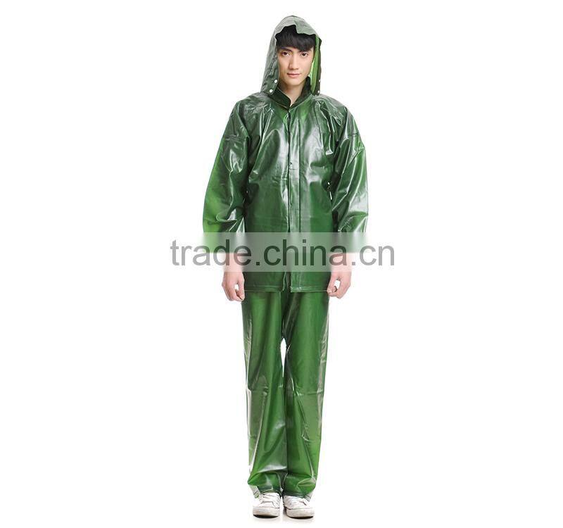 pvc green raincoat