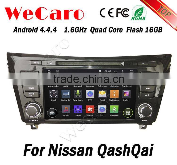 Wecaro WC-NU8052 android 4.4.4 car dvd player for nissan qashqai navigation 2014 3G wifi playstore