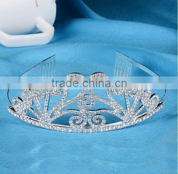 Latest Cute Crystal Girl Crown Headband Tiara Thin Headband Glitter Crown