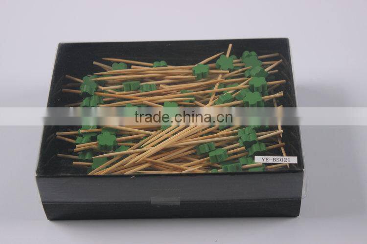 2015 Popular wholesales fruit bamboo knot picks