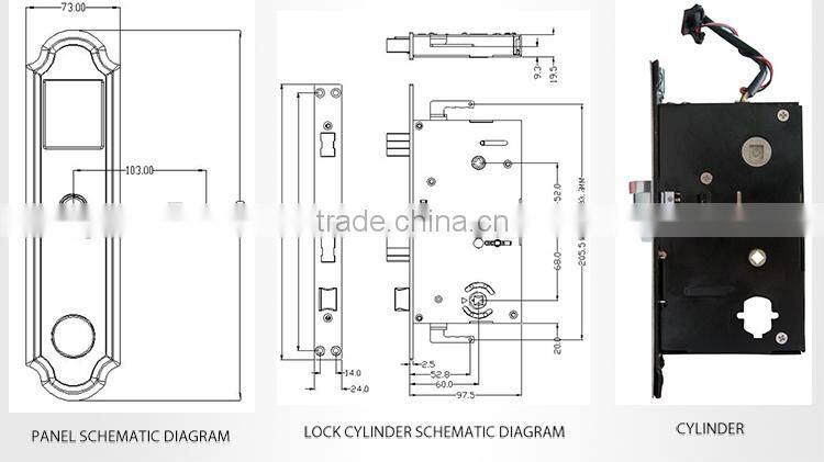 New remote control digital smart hotel swipe card door lock