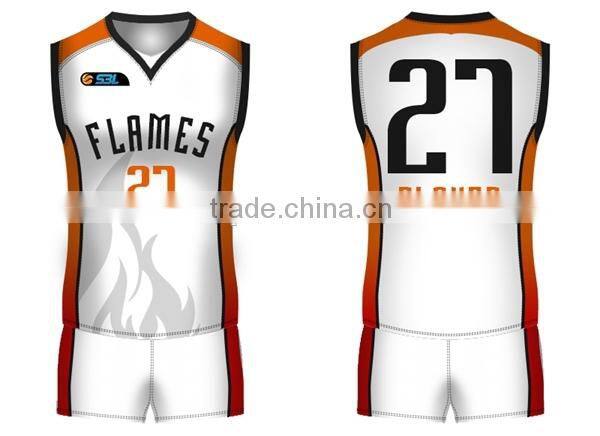 polyester dry fit custom sublimation volleyball men uniform/jersey custom volleyball