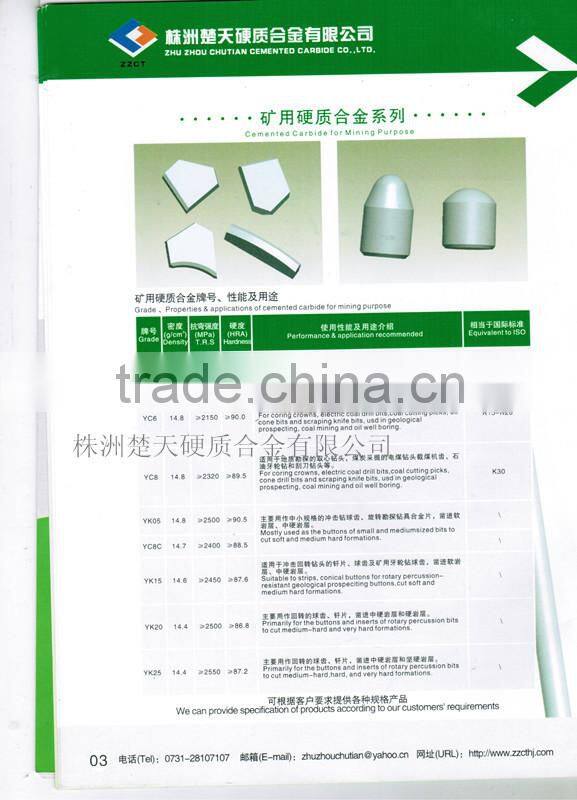 china factory tungsten carbide shield cutter for drilling