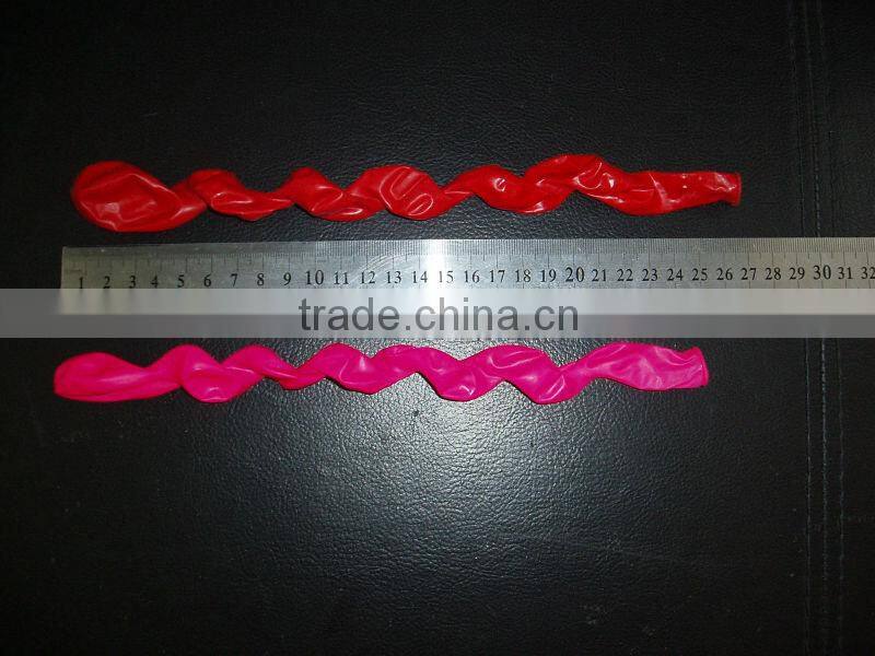 Screw shape latex ballons