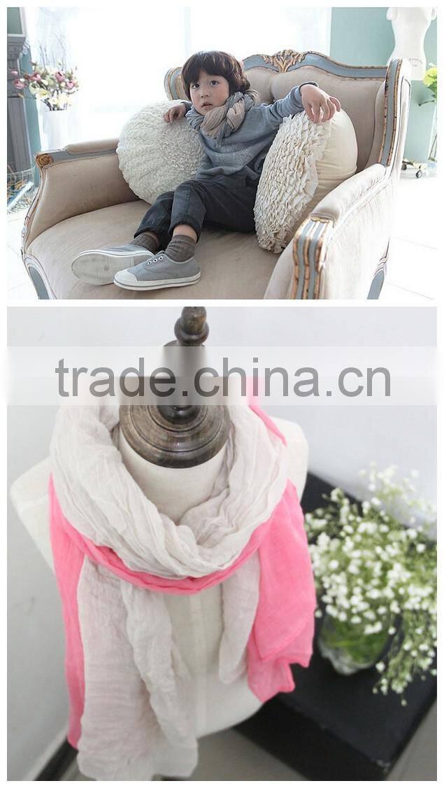 Daily Trend-all Plain Color Matching Cotton Polyester Fashion Baby Girls Boys Scarf