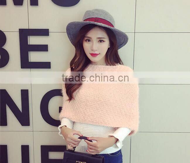 2016 New Style Ladies Fashion Circle Wool Plain Knitted Taiwan Magic Scarf