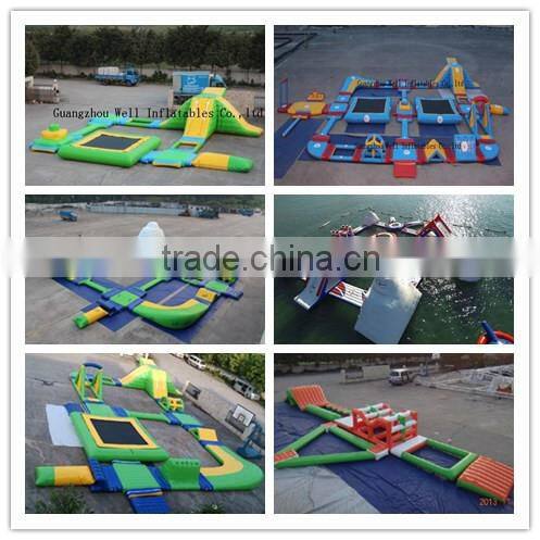 commercial inflatable island and float / floating inflatable water island for kids and adults