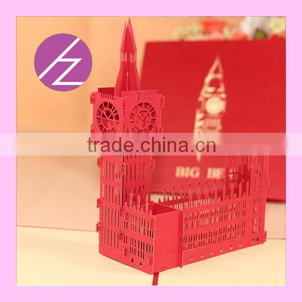 Creative Big Ben Design 3D Wedding Invitation Party Card Greeting Card 3D-9